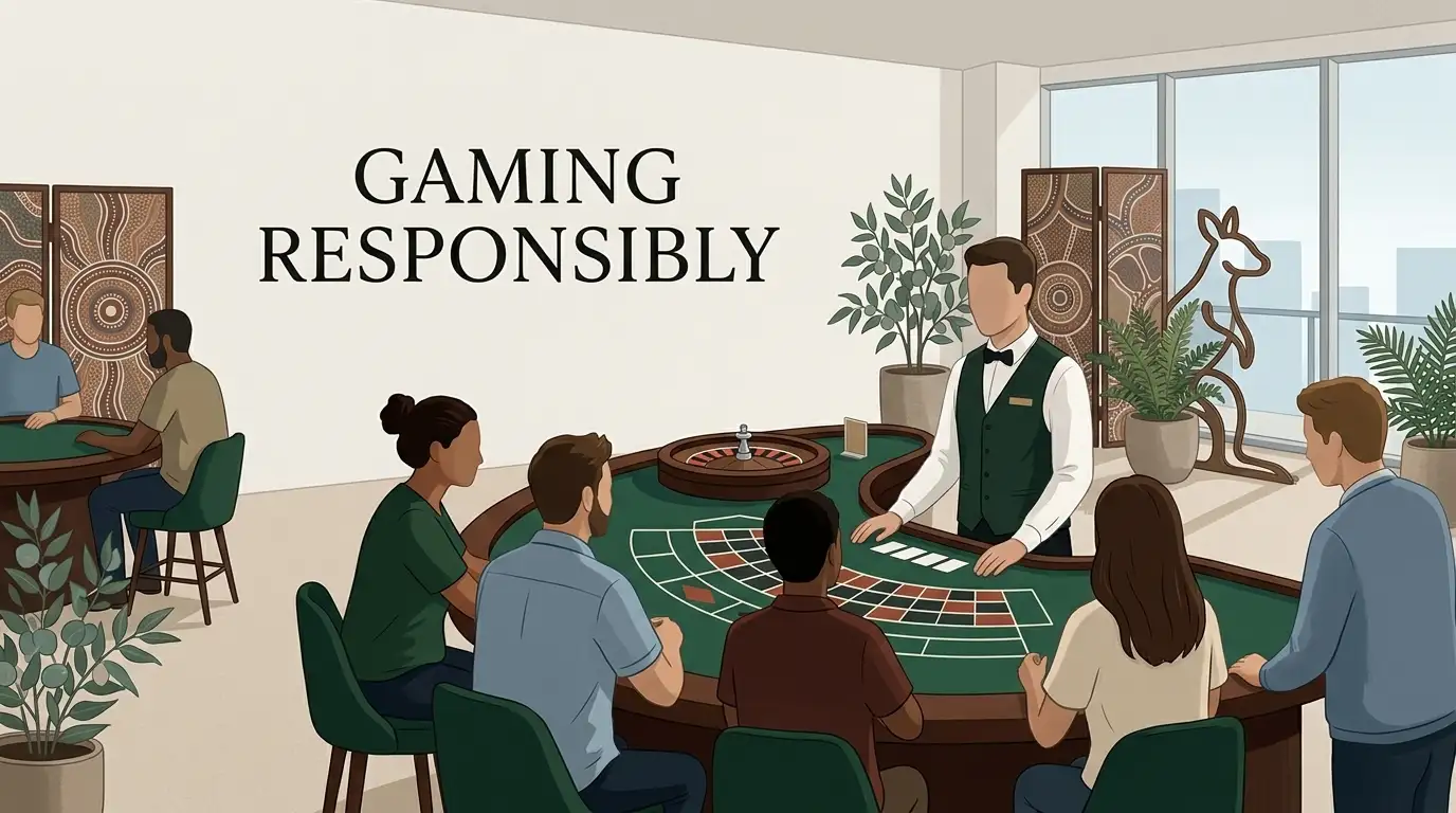 Editorial live casino table scene without brand logos